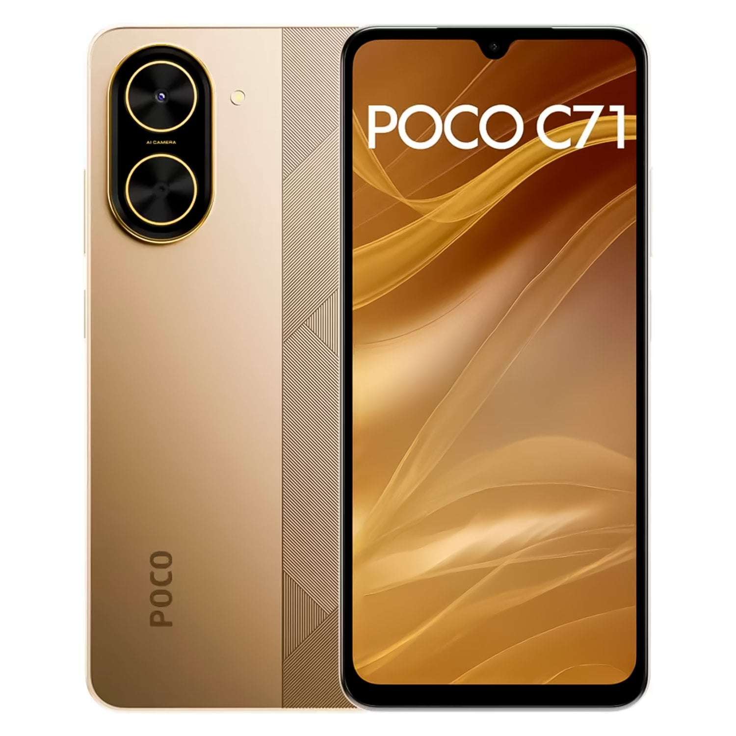 cel-xiaomi-poco-c71-ds64gb4-688-gold-global-br-1388770-ujs69 Smartphone Xiaomi Poco C71 Global 64GB 4GB RAM Dual SIM Pantalla 6.88" - Dorado - Imagen 1