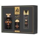 Kit Lattafa Al Qiam Gold Gift Set Eau de Parfum Unissex - 3 Unidades