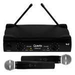 Micrófono Dinámica Quanta QTMIC103 Inalámbrico Bivolt - Negro