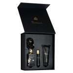 Kit Perfume Lattafa His Confession Gift Set Eau de Parfum Masculino 100ml + Perfume Miniatura + Shower Gel 500ml - Imagen 3